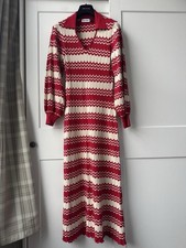 Rixo red and cream striped dress size S/MWonderful condition