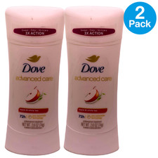 Dove Advanced Care Antiperspirant Deodorant Apple  White Tea 2.6oz 2 Pack Lot