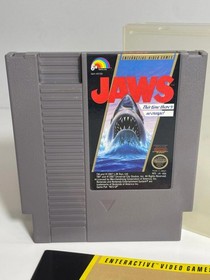 Jaws Nintendo NES Authentic Game & Manual Very Good Tested