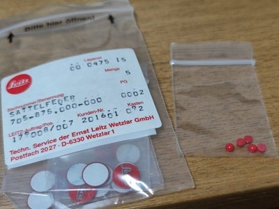 Leica Logo Badge Red 2-Piece Set for M6 M7 M8 M9 M10 Camera 10mm
