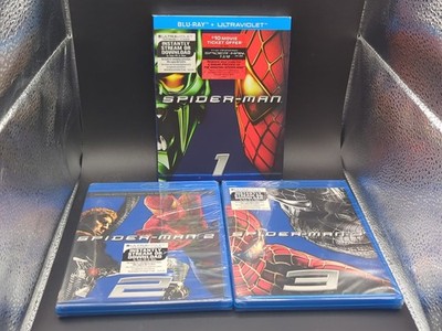 Three Blu ray Spider-Man movies  1, 2 and 3 - All Factory Sealed