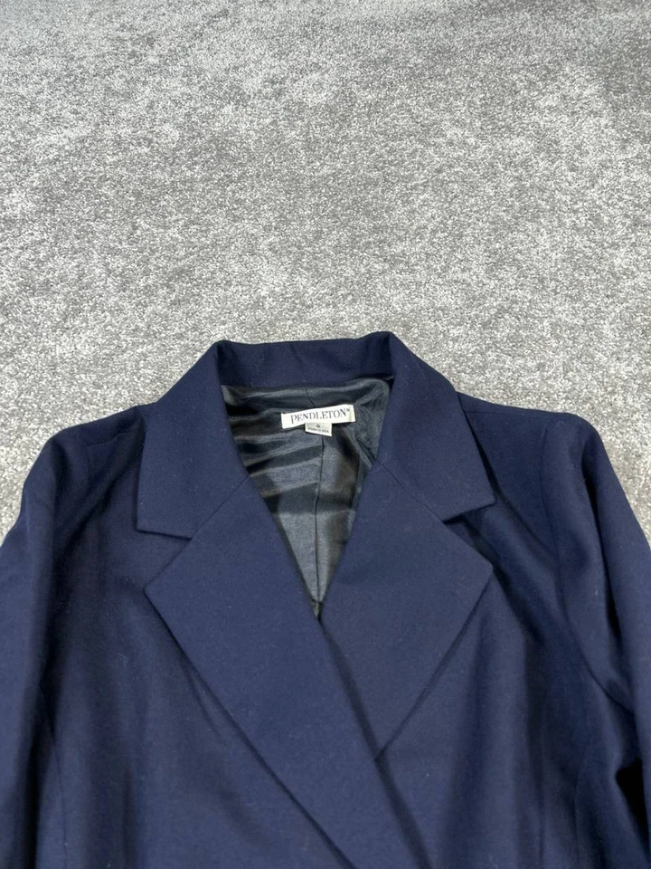 Pendleton Dress Womens 8 Blue Wool Blouson - Image 2 of 4
