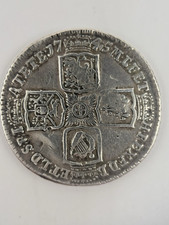 1745 LIMA George II Shilling • Treasure Silver • VF • Rare Historic Coin