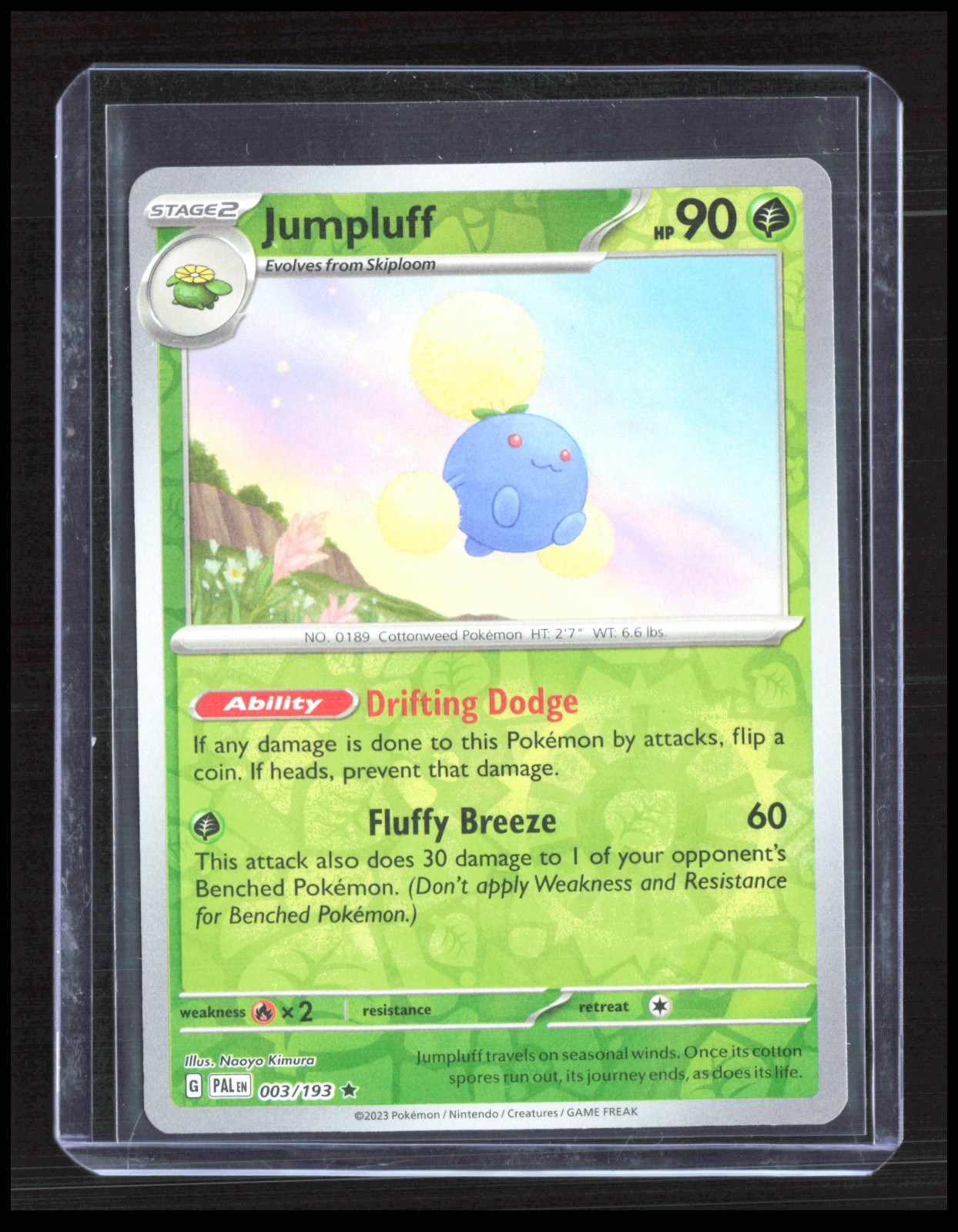 Jumpluff 3/193 SV02: Paldea Evolved Rare Pokemon TCG Reverse Holo CB-2-3-E-3