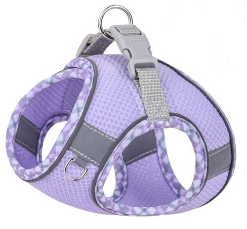Petank No-Pull Dog Harness for Small Dogs – Step-In Vest (Purple, M)