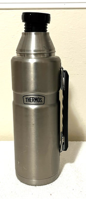 Thermos Stainless Steel Vacuum Insulated Travel Bottle w Handle 40oz Hot or Cold