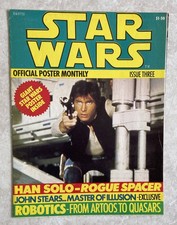 Star Wars 1977 Magazine No.3 with Rare Promo Poster US Collectible Used aa4
