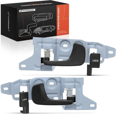 Interior Door Handle Set Honda Civic 1992-95 Front Left Right Black Inside Pair