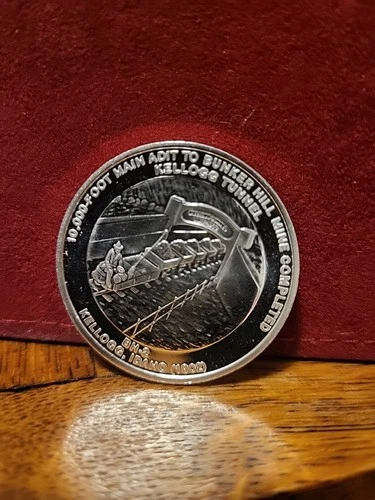 1 OZ BUNKER HILL SILVER MINE KELLOGG IDAHO .999 SILVER COIN