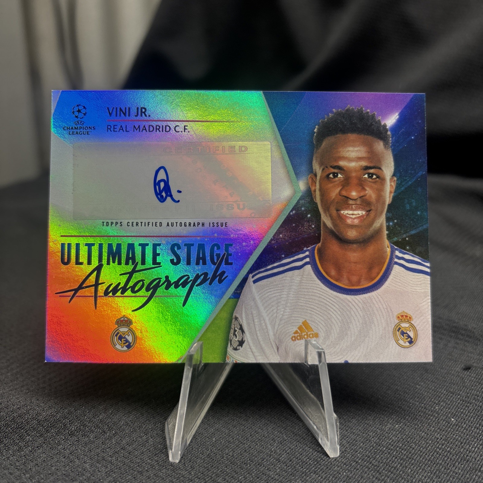 2021-22 Topps UEFA Collection - Ultimate Stage vini jr auto 6/150 us-v