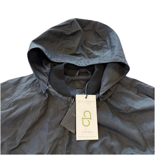 Lyle and Scott Hooded Waxed Bomber Jacket Jet Black Men’s Size UK XL New - Picture 4 of 6