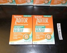 EXP 04/2027 2 Box Lot TWIN Pack Systane ZADITOR 4 x 5mL 0.17oz Eye Drops