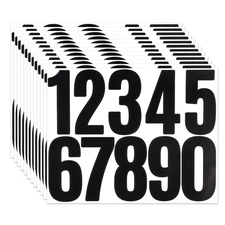 3" Numbers Stickers 10 Sheets Vinyl Black Mailbox Number Stickers Waterproof Sel