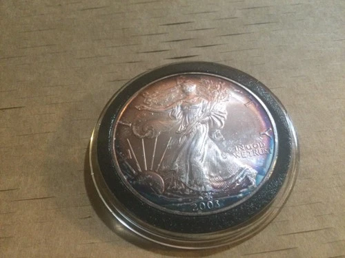 COLOR TONED 2003 American Silver Eagle 1oz Silver Bullion Coin 999 Fine Pure