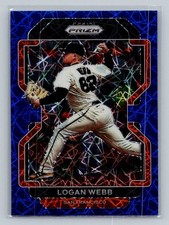 2022 Panini Prizm #112 Logan Webb Blue Velocity Prizm