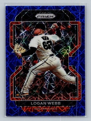 2022 Panini Prizm #112 Logan Webb Blue Velocity Prizm
