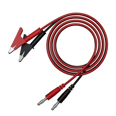 CZJZDZ 2pcs Banana Plug to Alligator Clip Test Lead Cable Line Wire, 4mm Red 