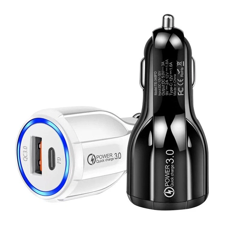 Fast Car Charger White 2 Port Type C And PD - Image 3 of 4