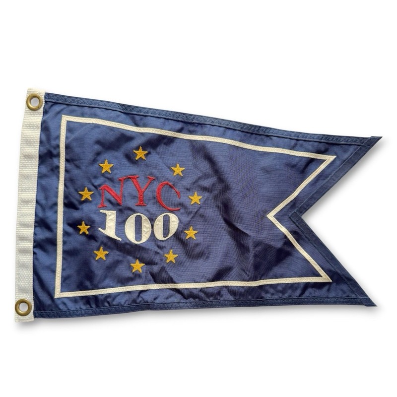Vintage New York City NYC 100 Centennial 1998 Sailing Boat Burgee Flag Pennant