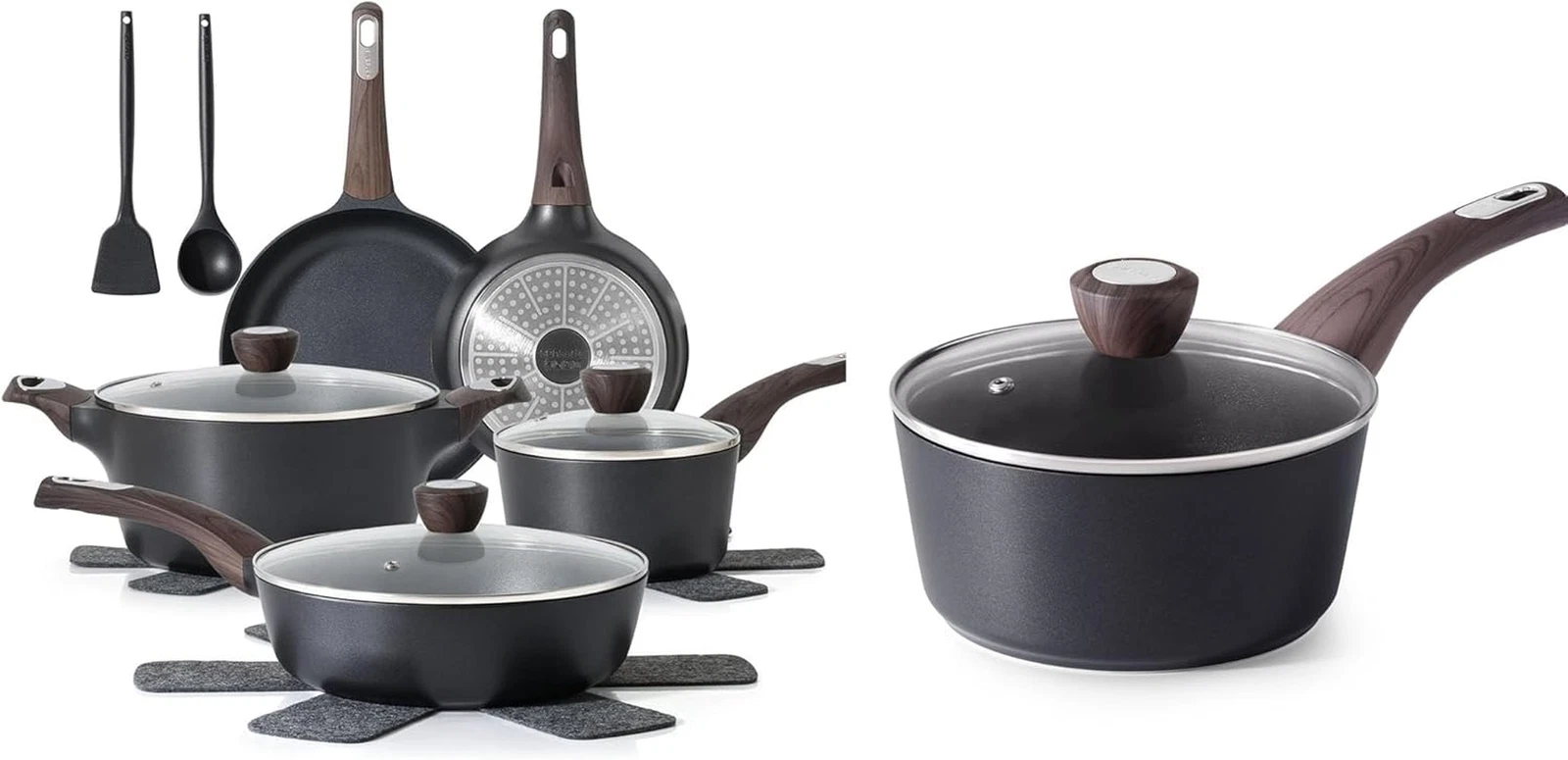 14-Piece Nonstick Induction Cookware Set, PFOA Free, Healthy Cooking