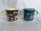 Fiestaware Christmas Windowpane Coffee Mugs