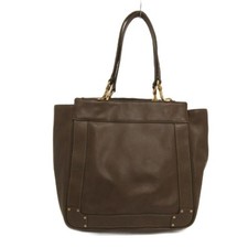 Authentic Chloe Eden Tote Bag Tassel Brown Women Leather Hand Bag
