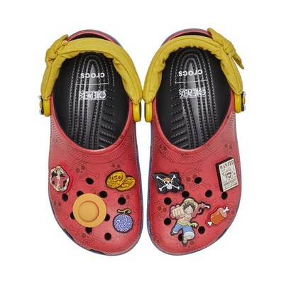Crocs One Piece Luffy Classic Clog 212125 Red Straw Hat Anime