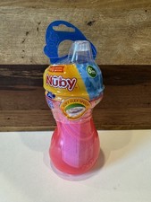 Nuby No Spill Easy Grip Soft Flex Spout Toddler Cup - Pink - New