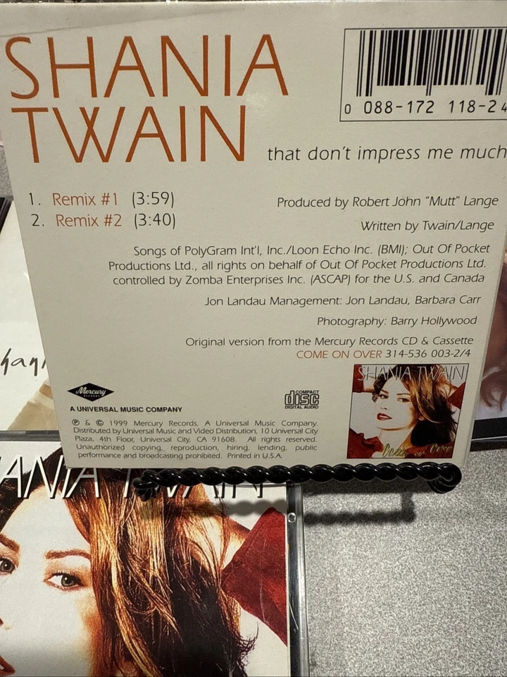 SHANIA TWAIN 4 CD LOT SINGLE & WOMAN IN ME COME ON OVER & UP Foto 2 de 4