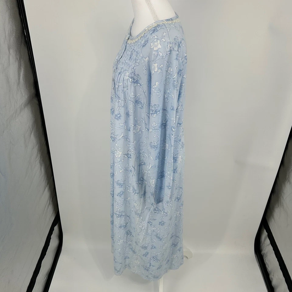 Camisón Charter Club Intimates para mujer azul pájaro floral toile talla L pijama Foto 3 de 4