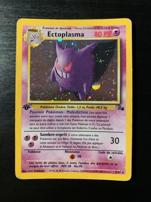 Pokemon Karte: Ectoplasma 5/62 Edition 1 Fossil Wizards Französisch