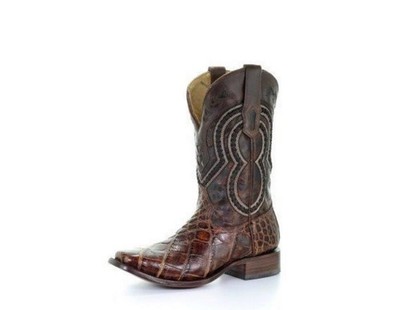 Corral Western Boots Mens Cowboy Alligator Vamp 8.5 D Honey A3489