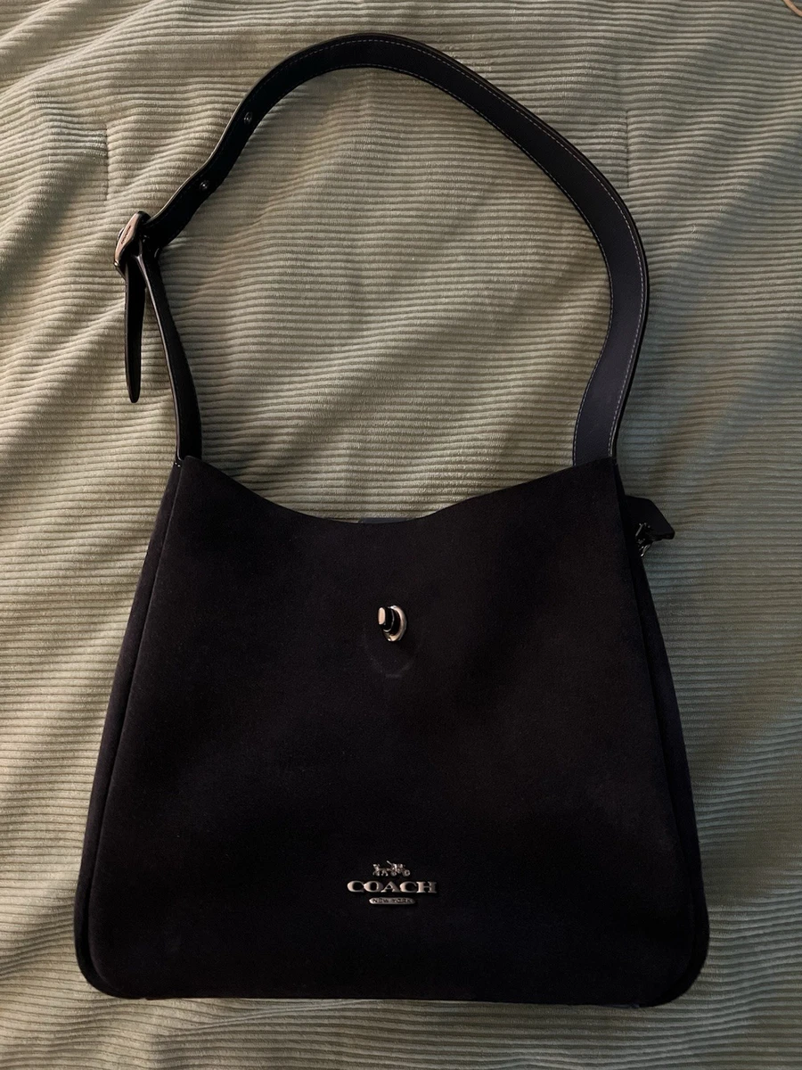 バッグ COACH RARE signature BLACK suede bag Coach Black Suede Exterior Bags & Handbags for Women | eBay