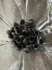 Rhinestone Black/ Gunmetal Spacer  Beads / Great for Beaded Pens  / 25 PCs