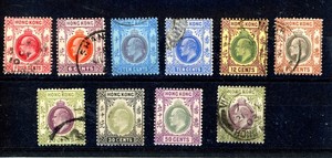 HONG KONG--Short Set Scott #90. #92, #94-#99, #101, & #103