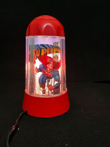 VINTAGE 1994 RABBIT TANAKA SUPERMAN MAN OF STEEL LIGHT UP MOTION LAMP - Picture 1 of 16