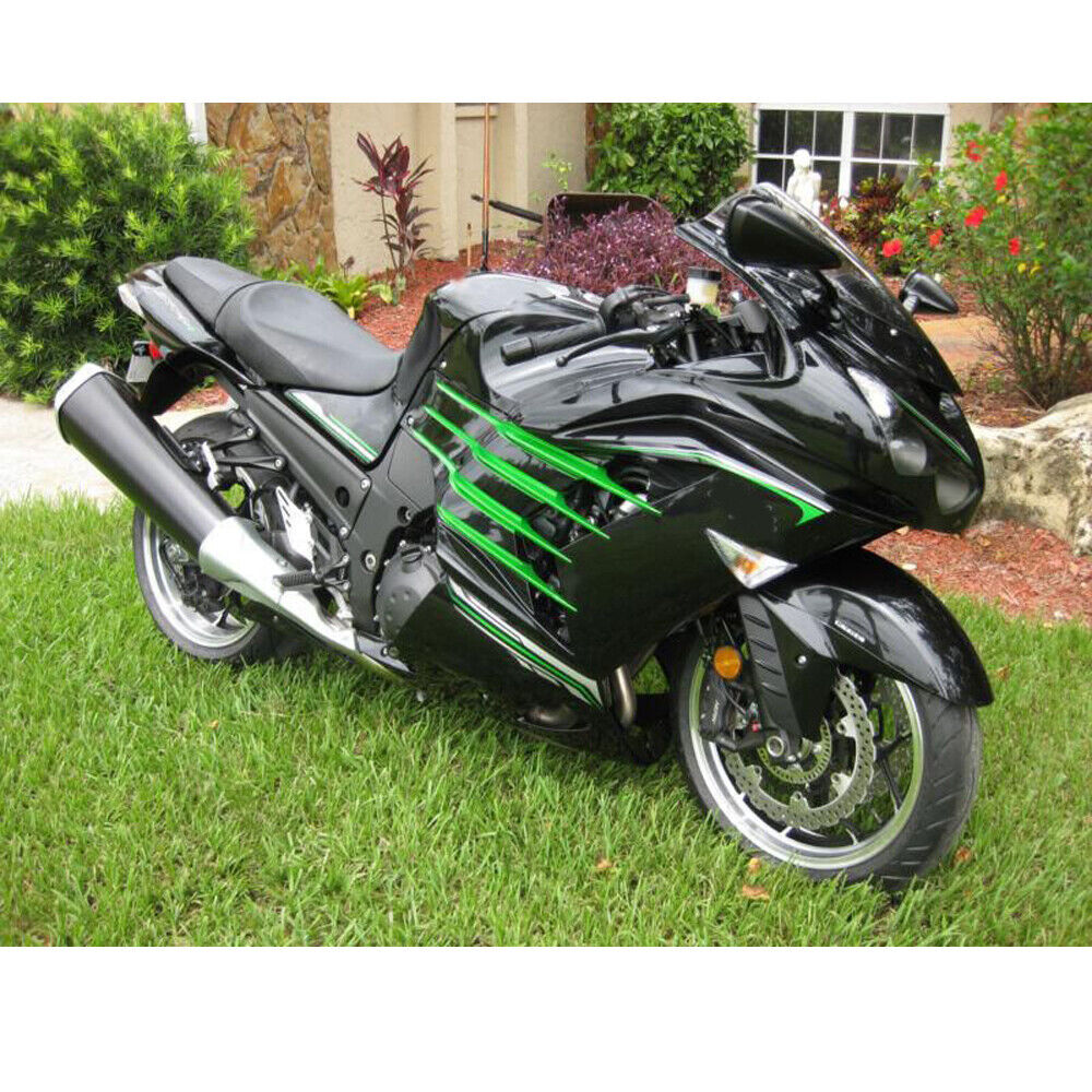 Black Green Fairing Kit For 2012-2021 Kawasaki NINJA ZX14R ZX1400 Bodywork  Set