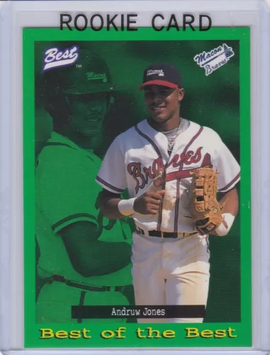 ANDRUW JONES ROOKIE CARD Macon Atlanta Braves Baseball 1995 RC Minor League 