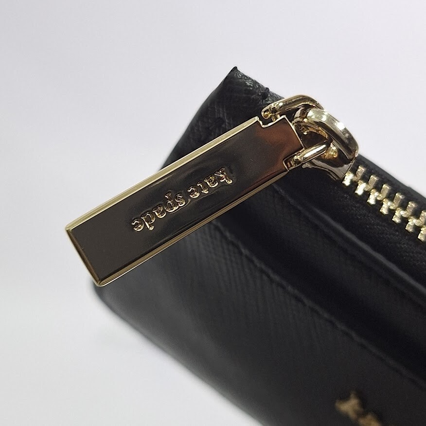 完売色★Kate Spade Madison card case★カード入れ KC583 KATE SPADE Madison Saffiano Top Zip Card Holder in Black