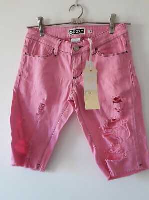 ROXY Shorts  Girls   Size 8   W25   Distressed Very  Small Make. New Tag