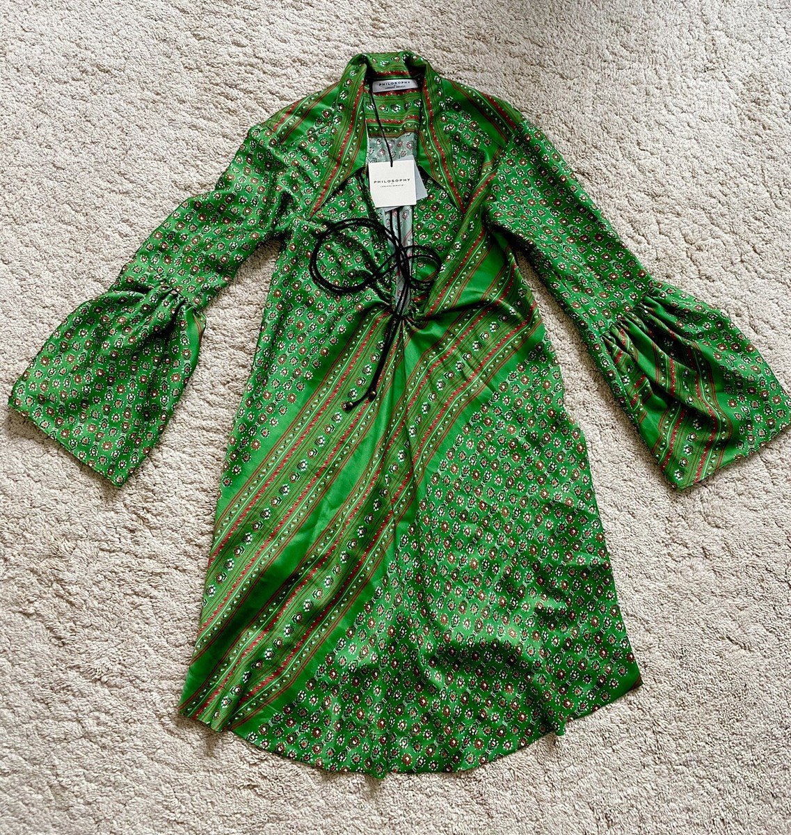 NEW* PHILOSOPHY DI LORENZO SERAFINI Green Mini Dress SZ IT 40 US4 NWT | eBay NEW* PHILOSOPHY DI LORENZO SERAFINI Green Mini Dress SZ IT 40 US4 NWT | eBay