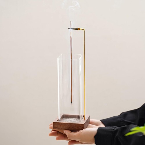 Incense Holder for Sticks Modern With Glass Anti-Ash Catcher Incense Burner UK - Picture 7 of 9