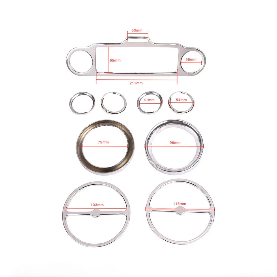Anillos de ajuste de altavoz medidor de carenado interior cromado para Harley Touring Electra Glide Foto 4 de 4