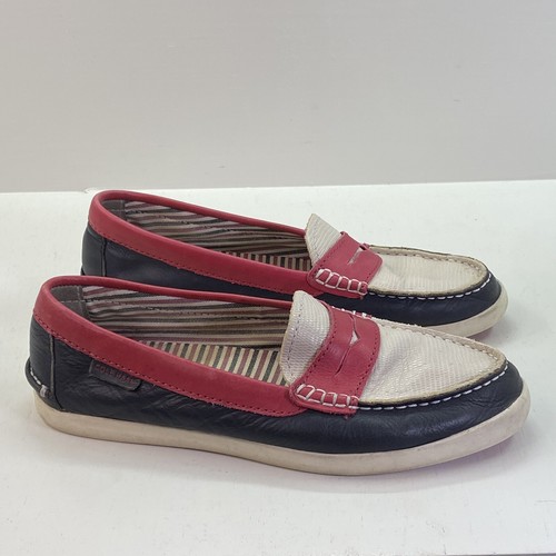 Cole Haan Penny Loafer Grand OS Color Block Pink White Navy Blue Women’s Size 6 - Picture 6 of 12