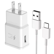 New 3FT Type-C Charging Cable Cord Fast Wall Charger White For Samsung Galaxy