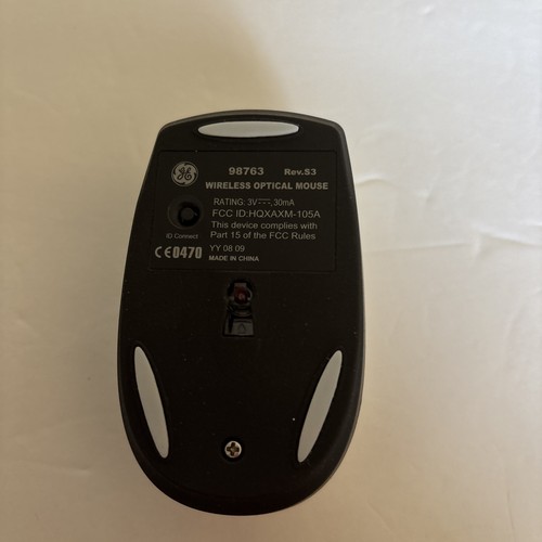 GE Mini Wireless Optical Mouse 98763 & Wireless Receiver W/ Carrying Case White - Picture 6 of 9