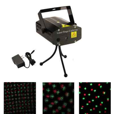 Glowingstage 4 stuks mini-RGB-projector via led-batterij, 12 leds