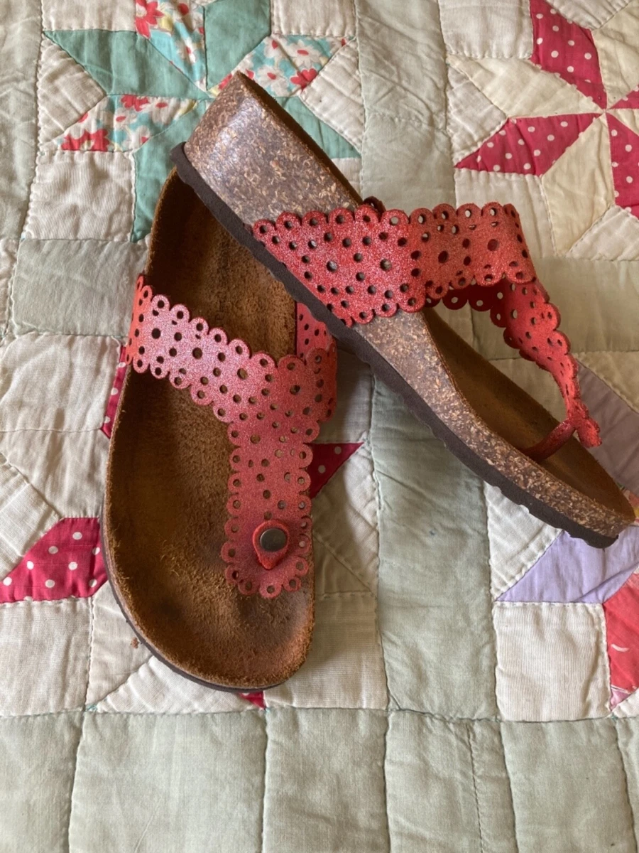 Sophia Milano mAde in Italy size 7 sandals sparkle red