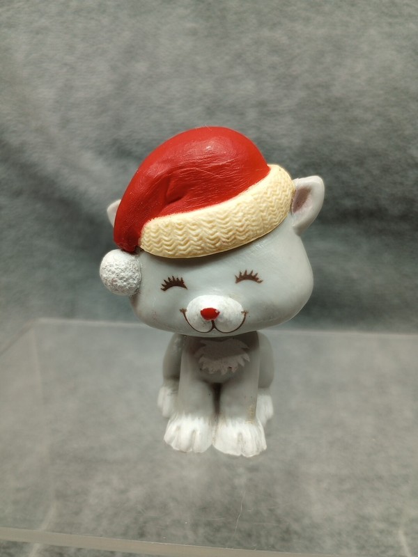 1980s Hallmark Merry Christmas Kitten Ornament Figurine