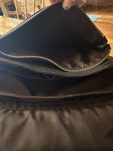Lucky Brand Crossbody Handbag Clutch Black Leather & Suede Patchwork Axil? - Picture 8 of 16